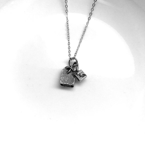 Miniature 3D Tea Bag Charm Necklace - Picture 2 of 2